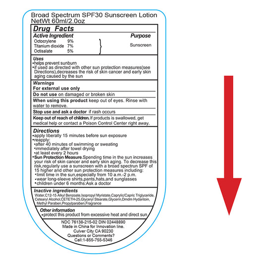 2.0 oz Broad Spectrum SPF 30 Sunscreen Lotion in Carabiner Bottle (Spot Color)