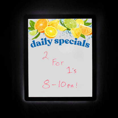 15"W x 18"H Luxe Glo Message Board