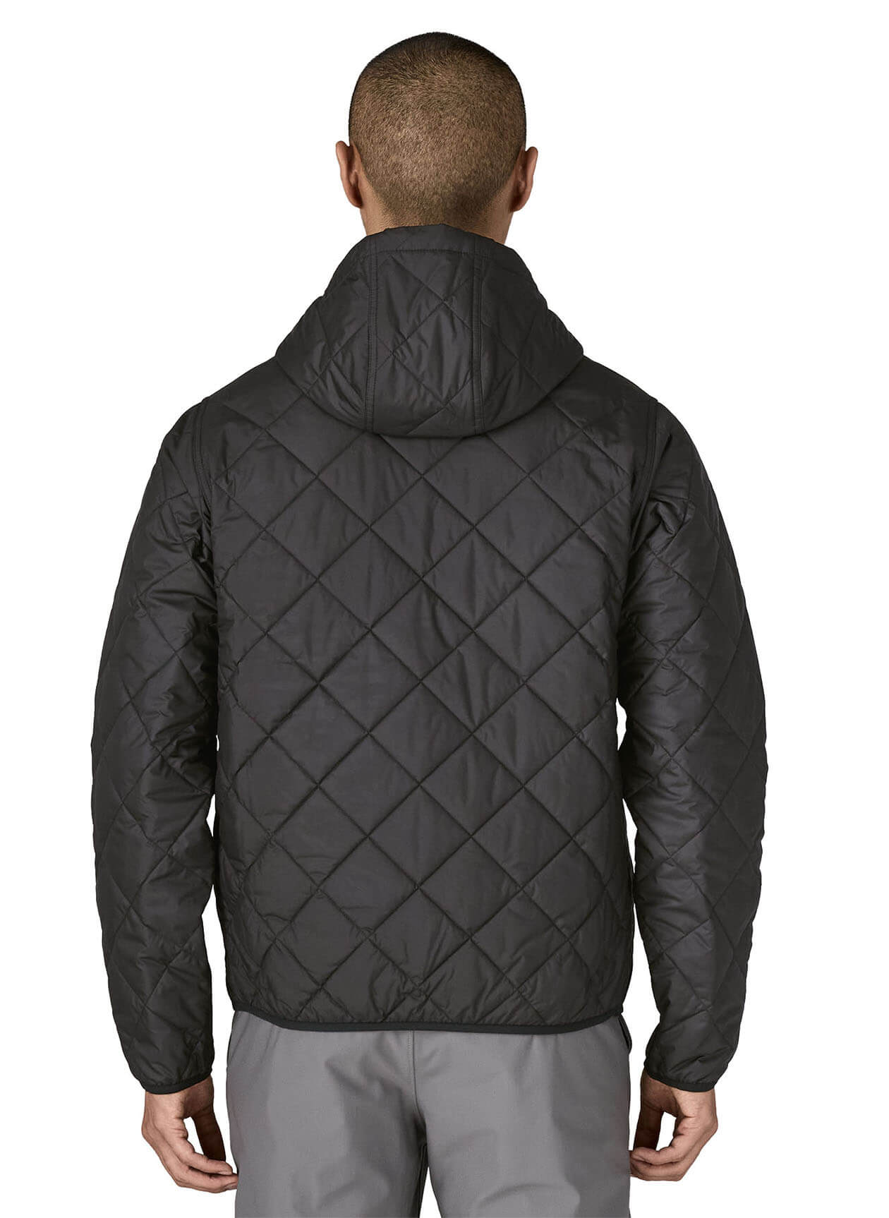 Patagonia Men's Diamond Quilted Bomber Hoody - Black - XS