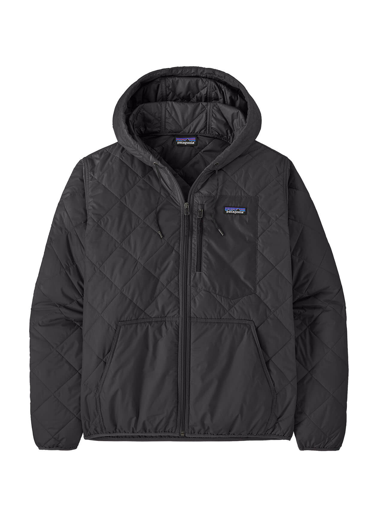 Patagonia Men's Diamond Quilted Bomber Hoody - Black - XS