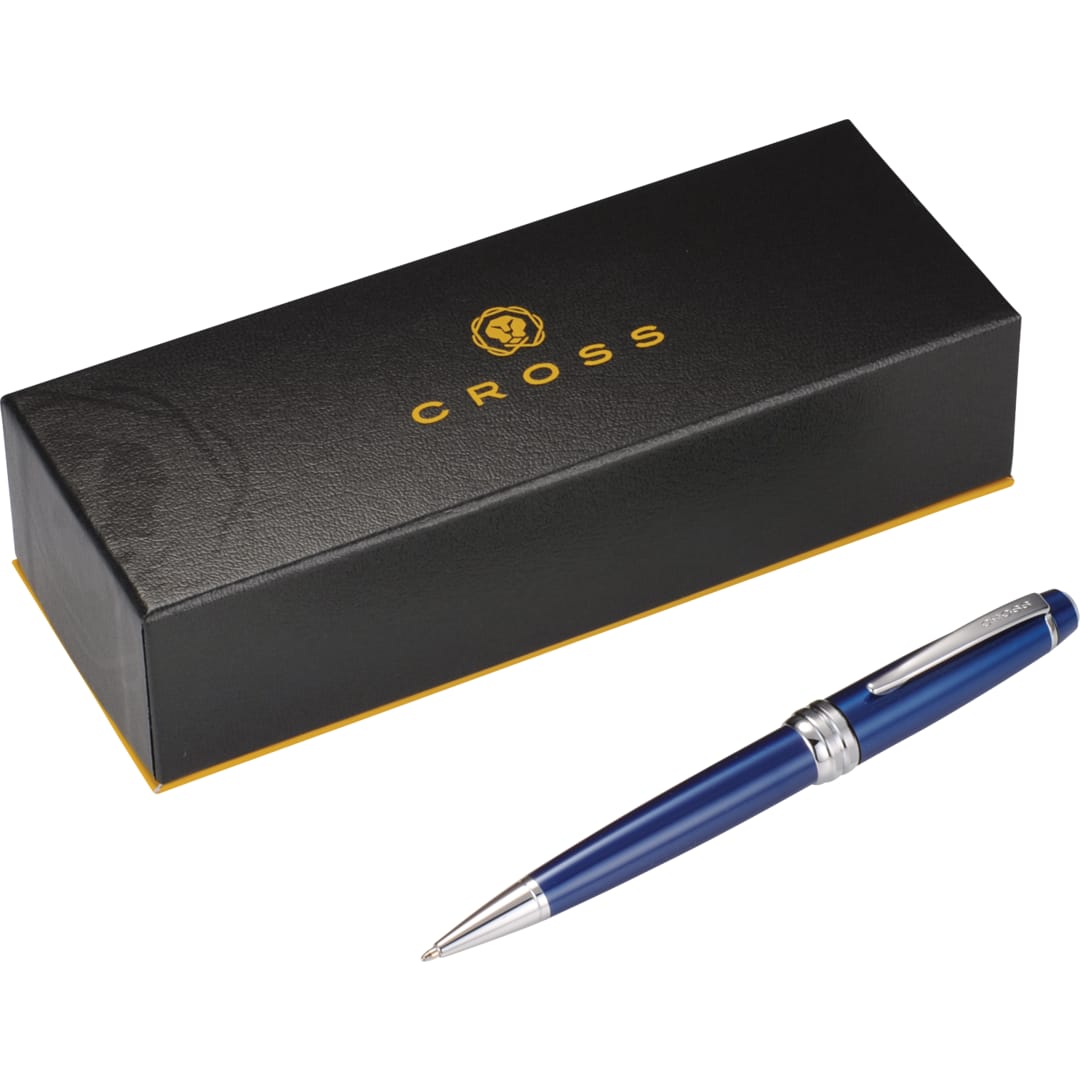 Front View of Blue Cross® Bailey Blue Lacquer Ballpoint
