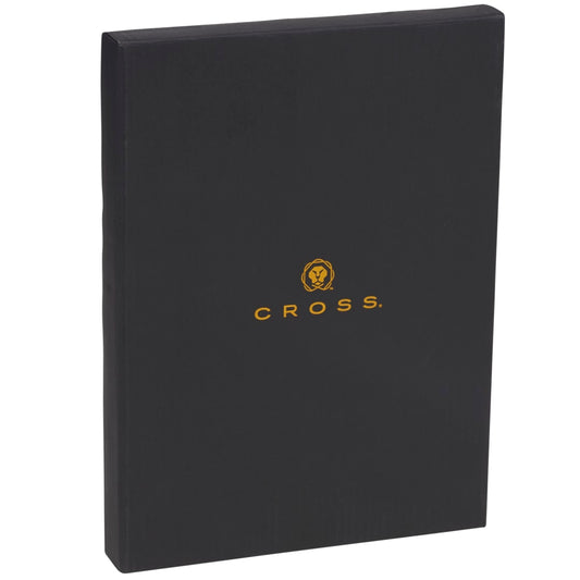 Front View of Black 7" x 10" Cross® Refined Refillable Notebook