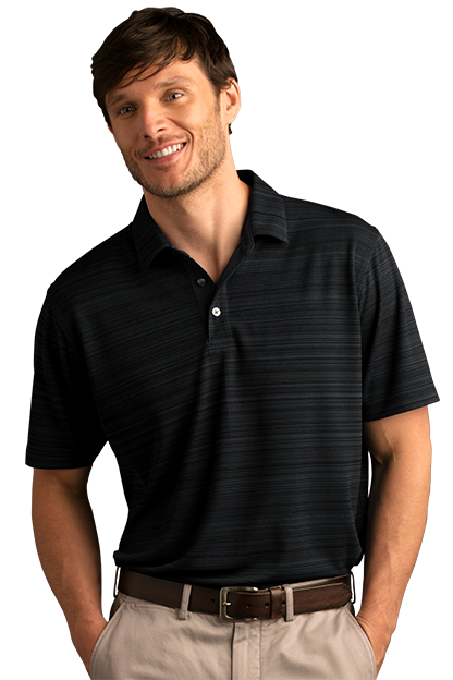 Black Vansport Strata Textured Polo  - S