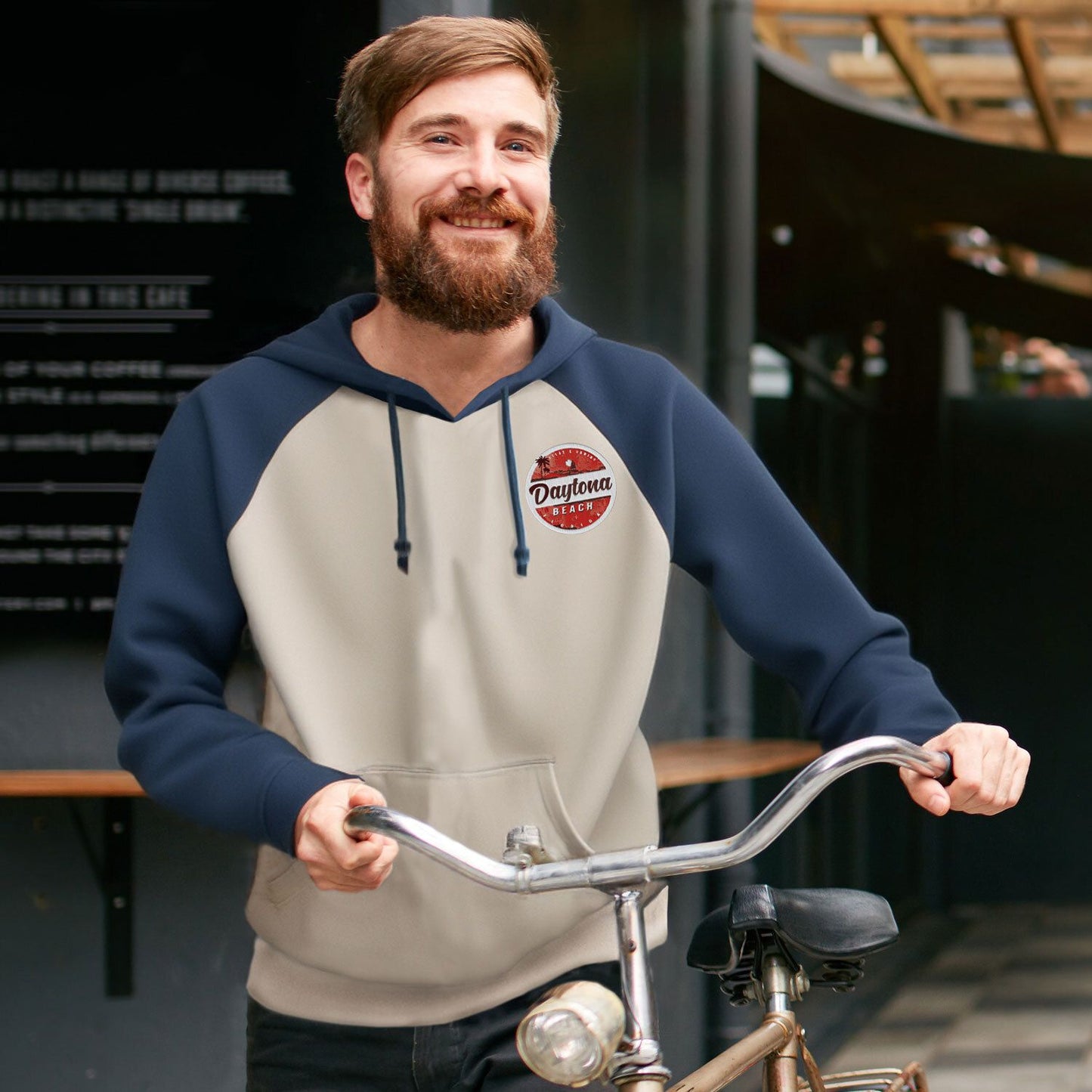 ADULT FLEECE COLORBLOCK BASEBALL HOODIE - EMB