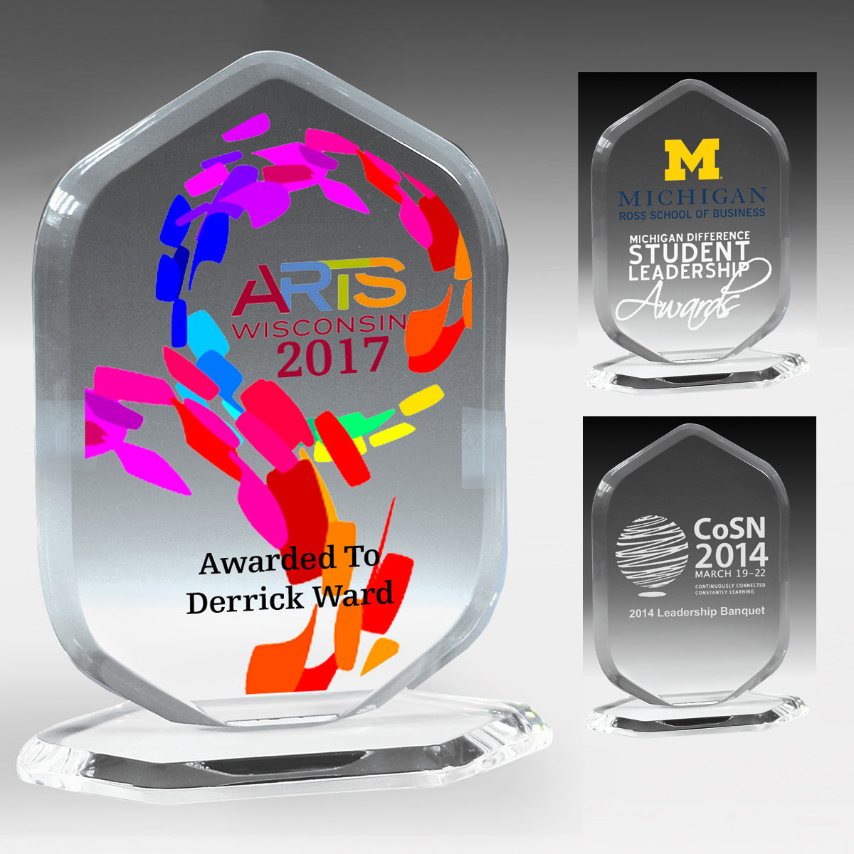 Laser Engraved Ocean Series Acrylic Billboard Award (5"x 8")