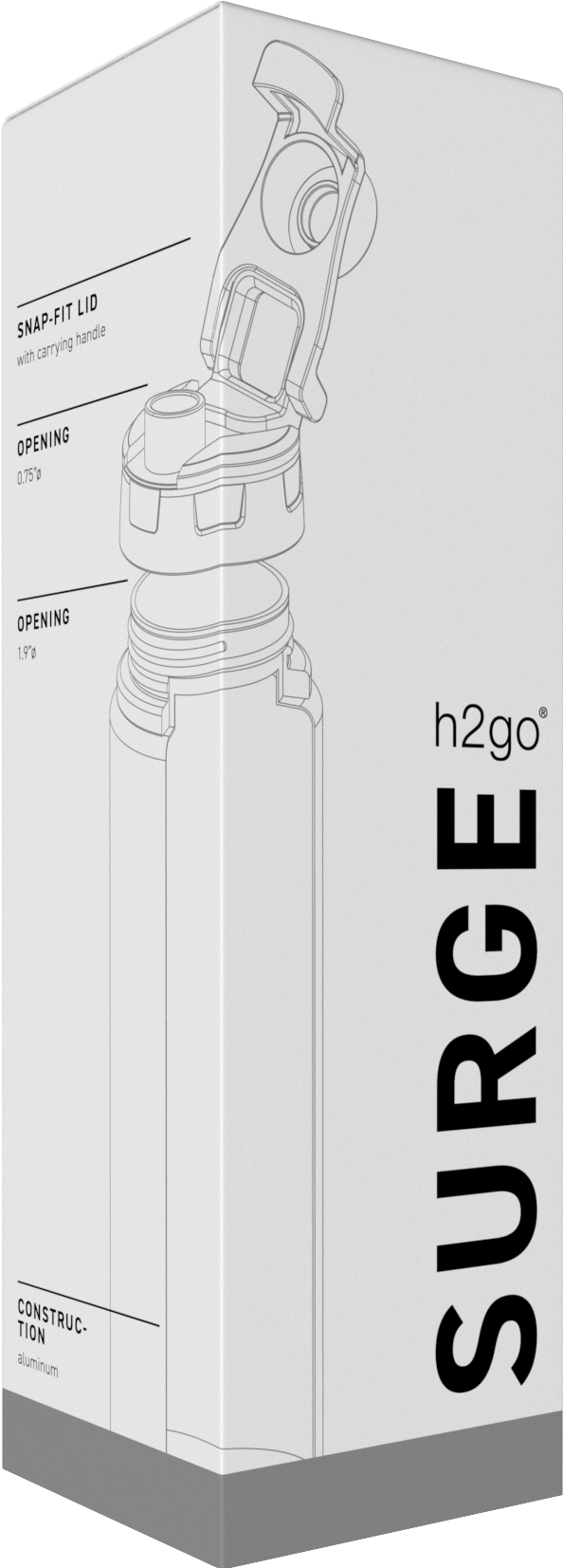 matte black 28 oz h2go surge