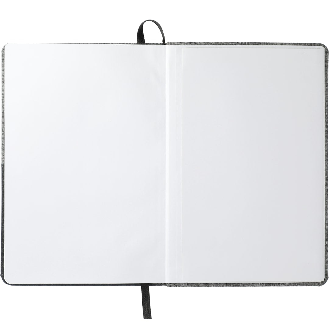 Front View of Gray FSC® Mix 5.5" x 8.5" Reclaim Recycled Journal