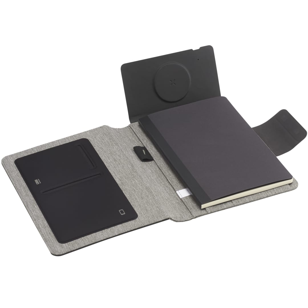 Black Reclaim  RPET MagClick Fast Wireless Journal