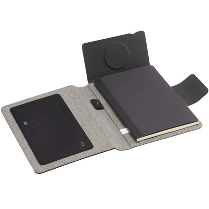 Black Reclaim  RPET MagClick Fast Wireless Journal