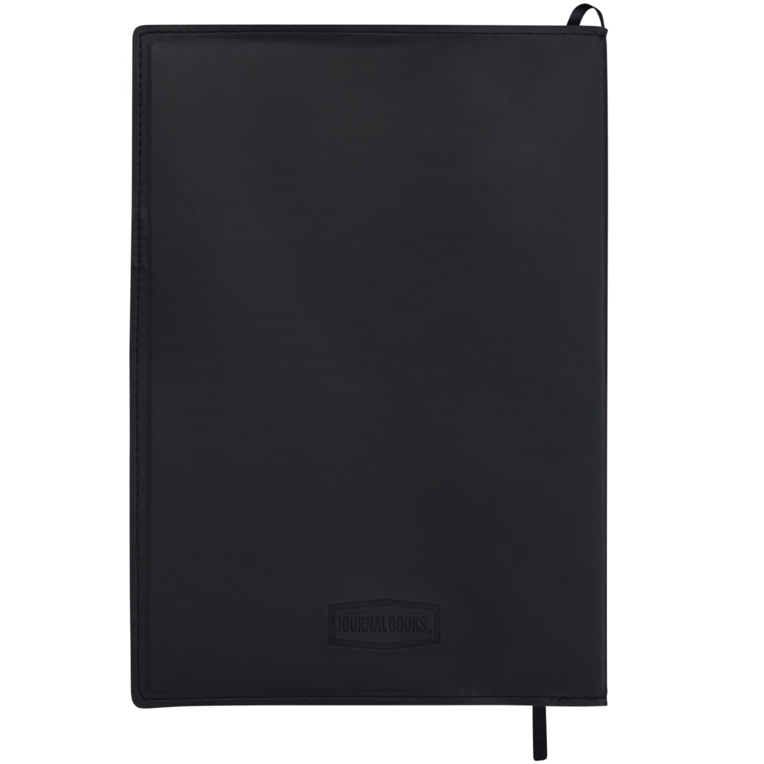 Black 7” x 10” Mela Apple Leather Refillable Journal