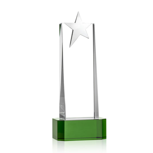 Fanshaw Silver Star VividPrint™ Award On Base - Green
