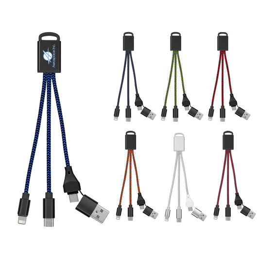 BLUE 3-In-1 Braided Charging Buddy 2.0