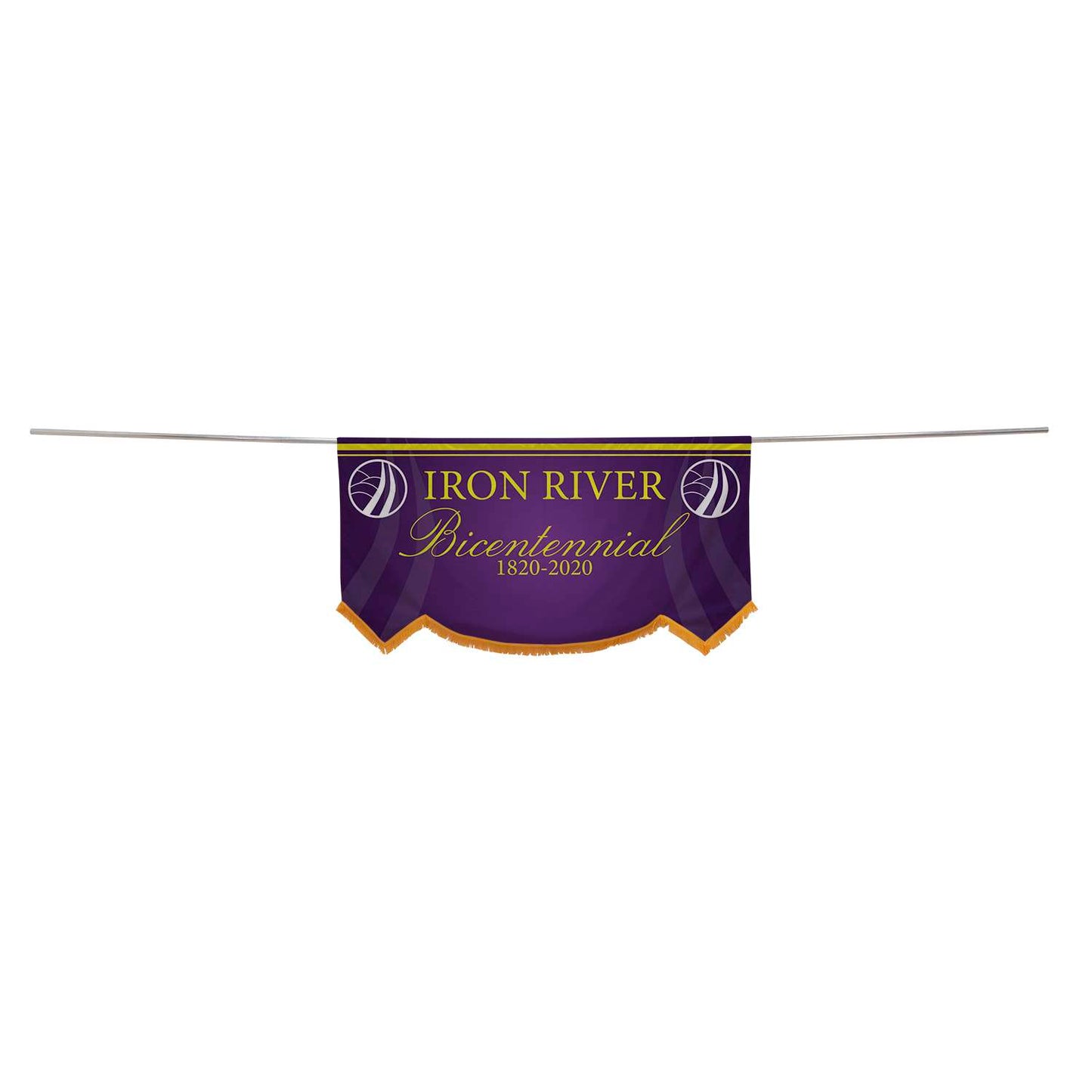 3' x 6' Parade Banner Scallop Bottom Kit with Gold Fringe