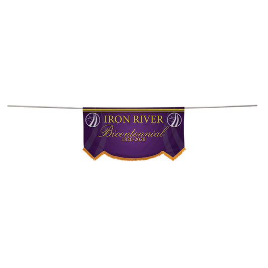 3' x 6' Parade Banner Scallop Bottom Kit with Gold Fringe