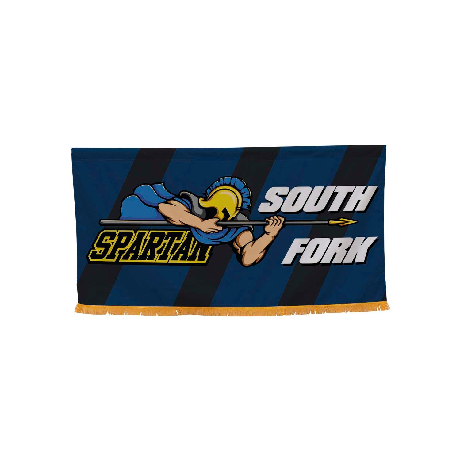 3' x 6' Parade Banner Straight Bottom Graphic with Gold Fringe