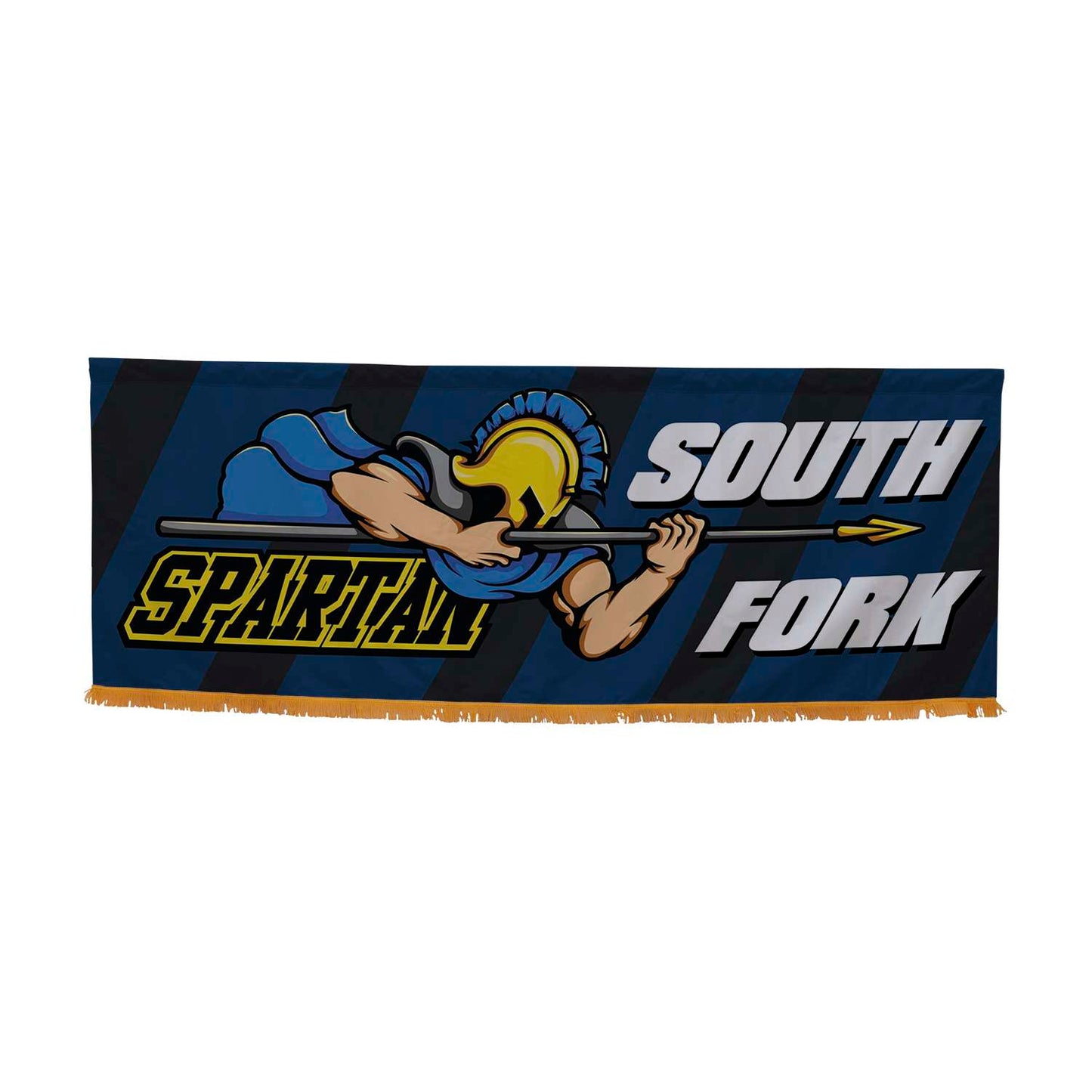 3' x 8' Parade Banner Straight Bottom with Gold Fringe