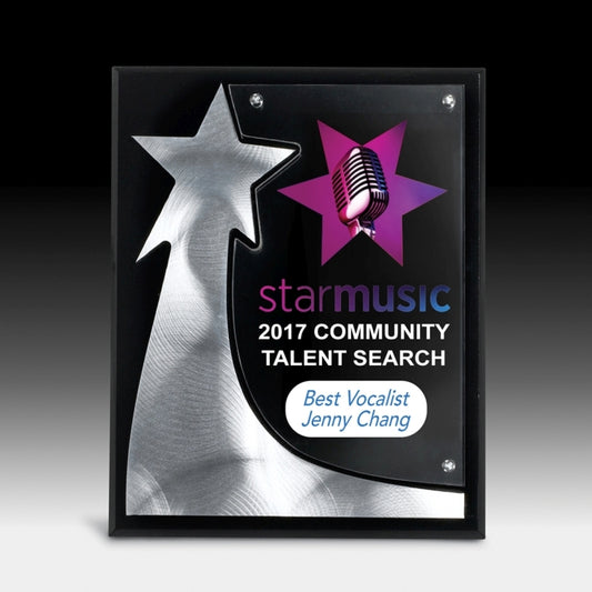 The Rising Star Plaque - 4 Color Process - (8" x 10" x 3/4")