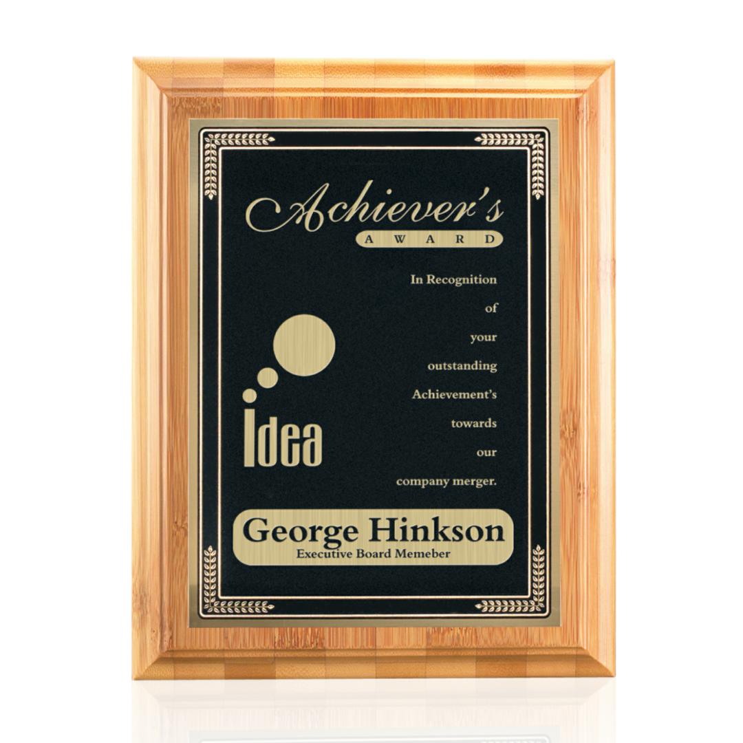 Bamboo/Cardinal Plaque - Black