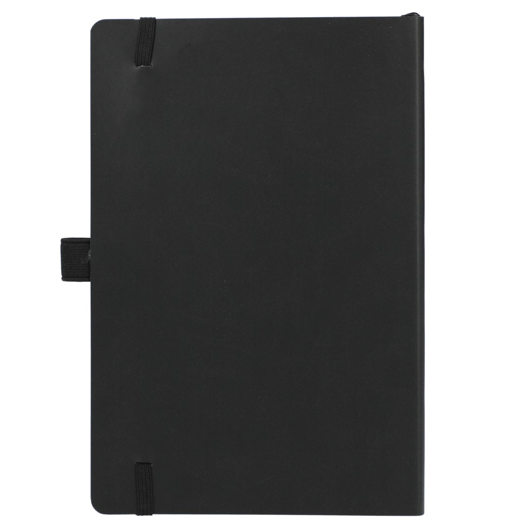 Front View of Black 5.5" x 8.5” Skiva Soft Bound Journal