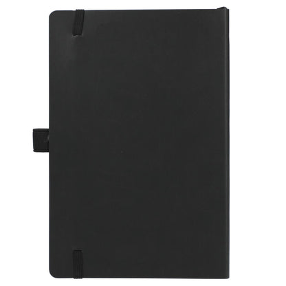 Front View of Black 5.5" x 8.5” Skiva Soft Bound Journal