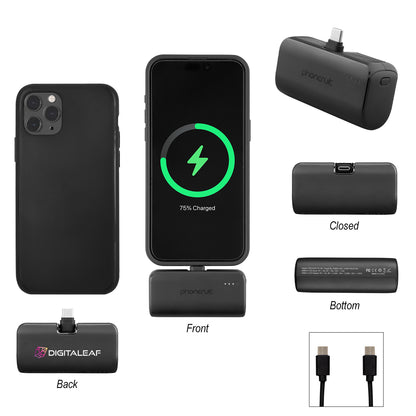 BLACK PhoneSuit® Portable Pocket Charger And Battery Pack