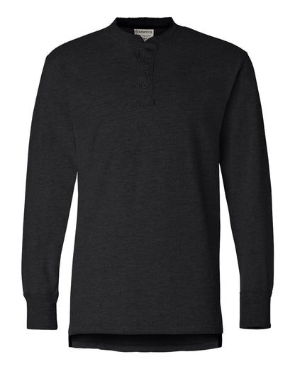 Men's Vintage Brushed Jersey Henley - 8244