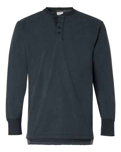 Men's Vintage Brushed Jersey Henley - 8244