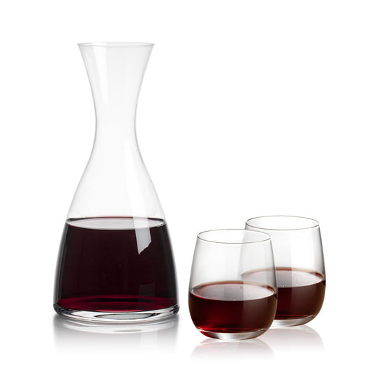 Barham Carafe & Crestview Stemless Wine