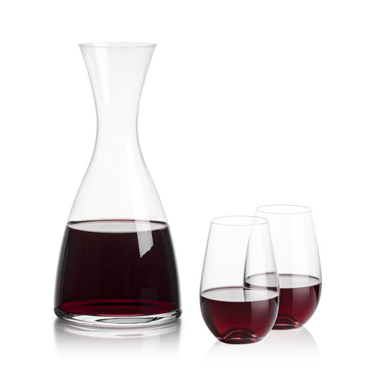 Barham Carafe & Boston Stemless Wine