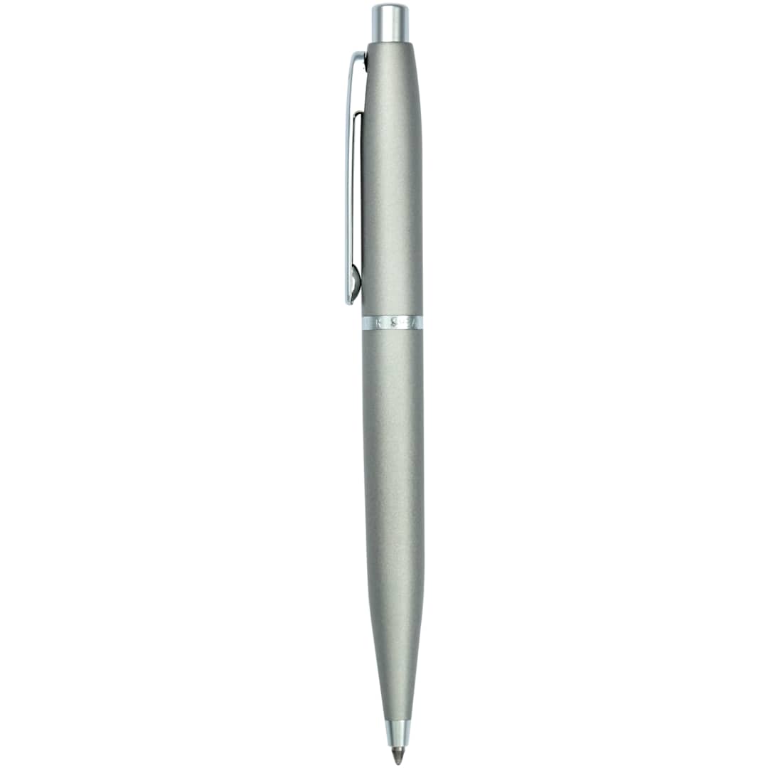 Front View of Silver Sheaffer® VFM Brushed Chrome Ballpoint