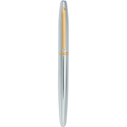 Front View of Silver Sheaffer® VFM Polished Chrome with Gold Roller Bal