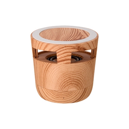 Woodgrain Wireless Charging Pad And Speaker 2.0