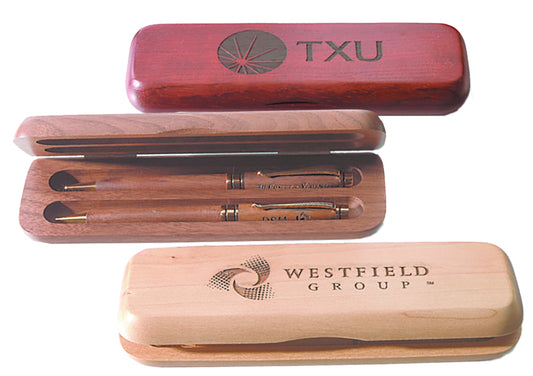 Wood Gift Case Double Slot