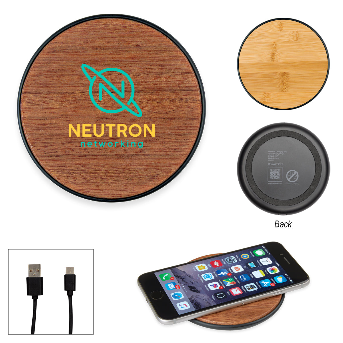 WOOD COLOR Timber Wireless Charging Pad 2.0