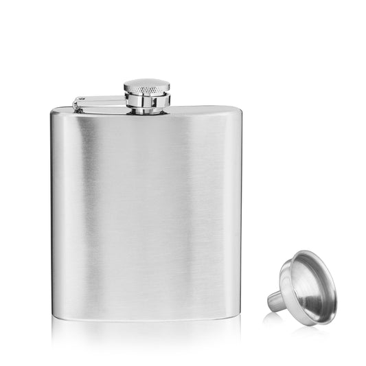 True® 6oz Stainless Steel Flask