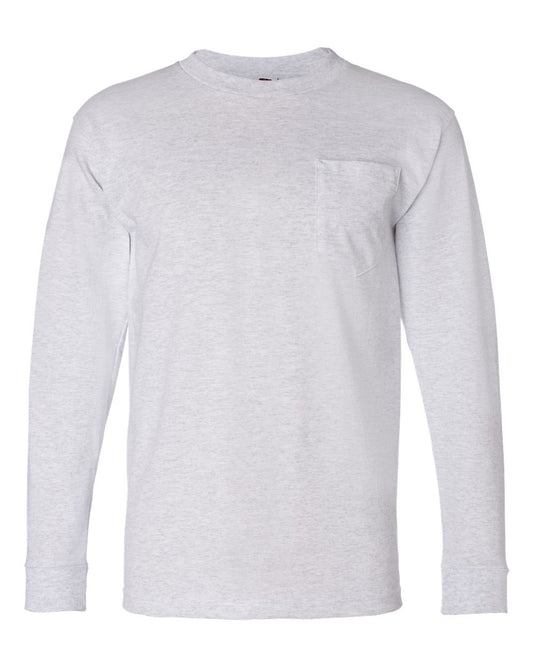 Unisex USA-Made Long Sleeve Pocket T-Shirt - 8100
