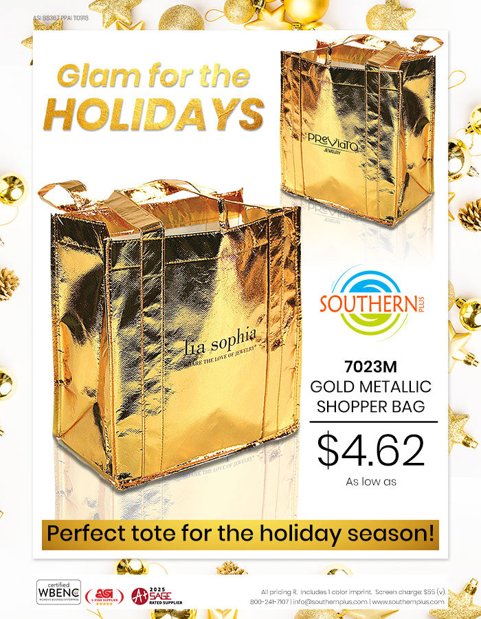 Gold Metallic Shopper Bag