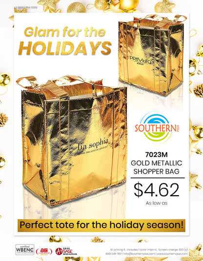 Gold Metallic Shopper Bag