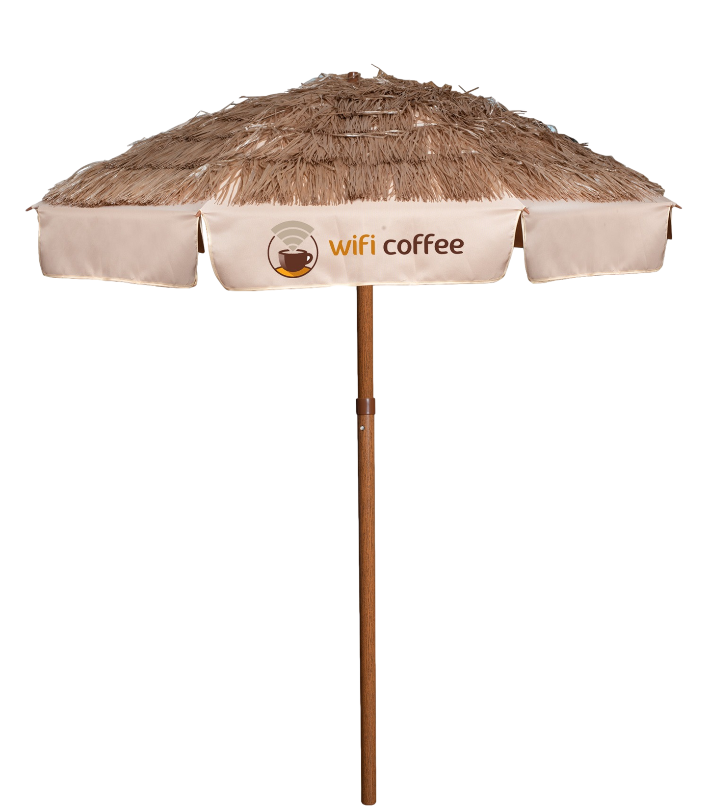 Beige 7' Palapa Style Patio Umbrella