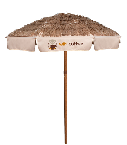 Beige 7' Palapa Style Patio Umbrella