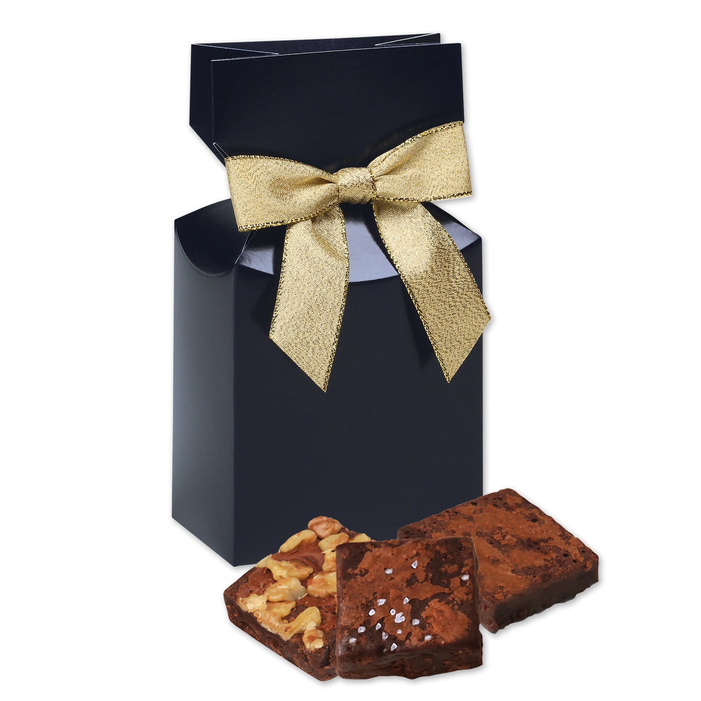 Gourmet Brownies in Navy Premium Delights Gift Box