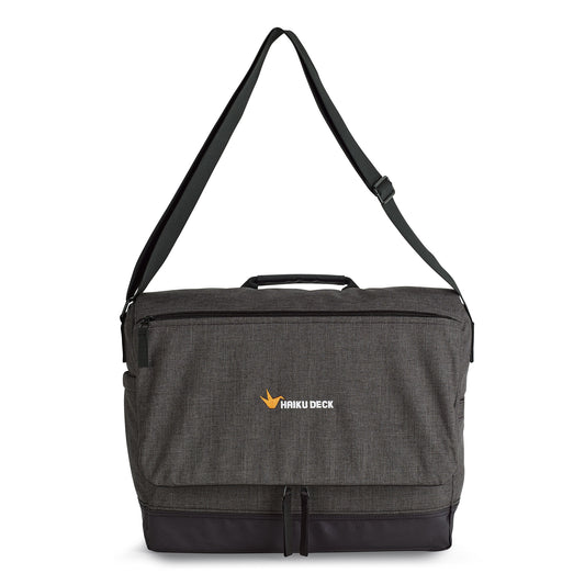 Charcoal Heather-Black Heritage Supply Tanner Laptop Messenger Bag