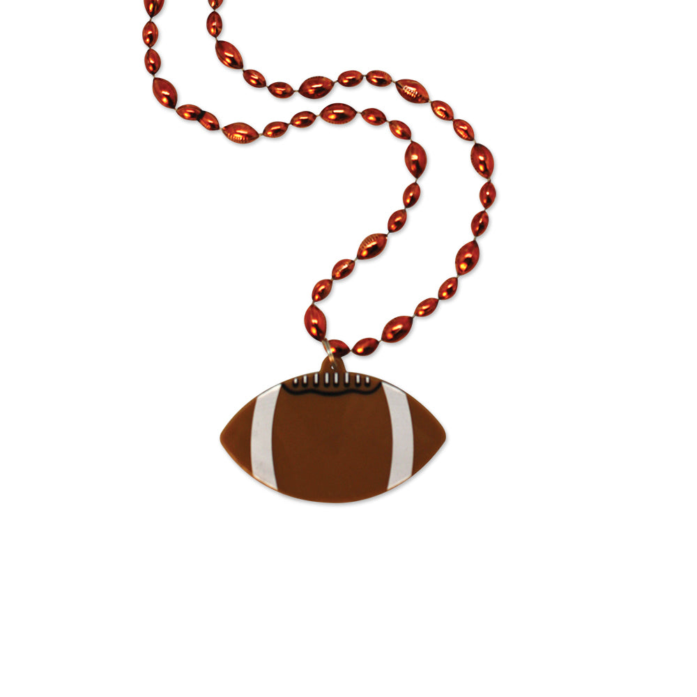 Football Medallion w/ Football Beads