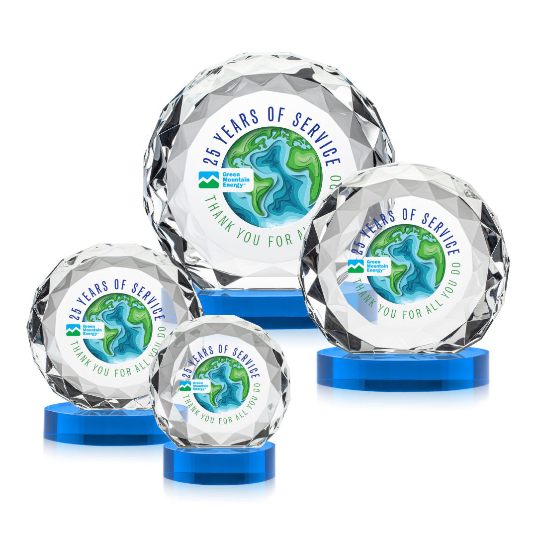 Seville VividPrint™ Award on Alberton Base - Sky Blue