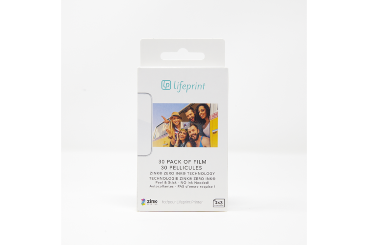 Lifeprint Photo Paper - Sticky Back 30-Pack, for 2x3 printer
