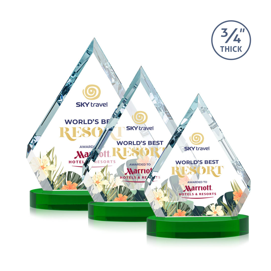 Apex VividPrint™ Award on Alberton Base - Green
