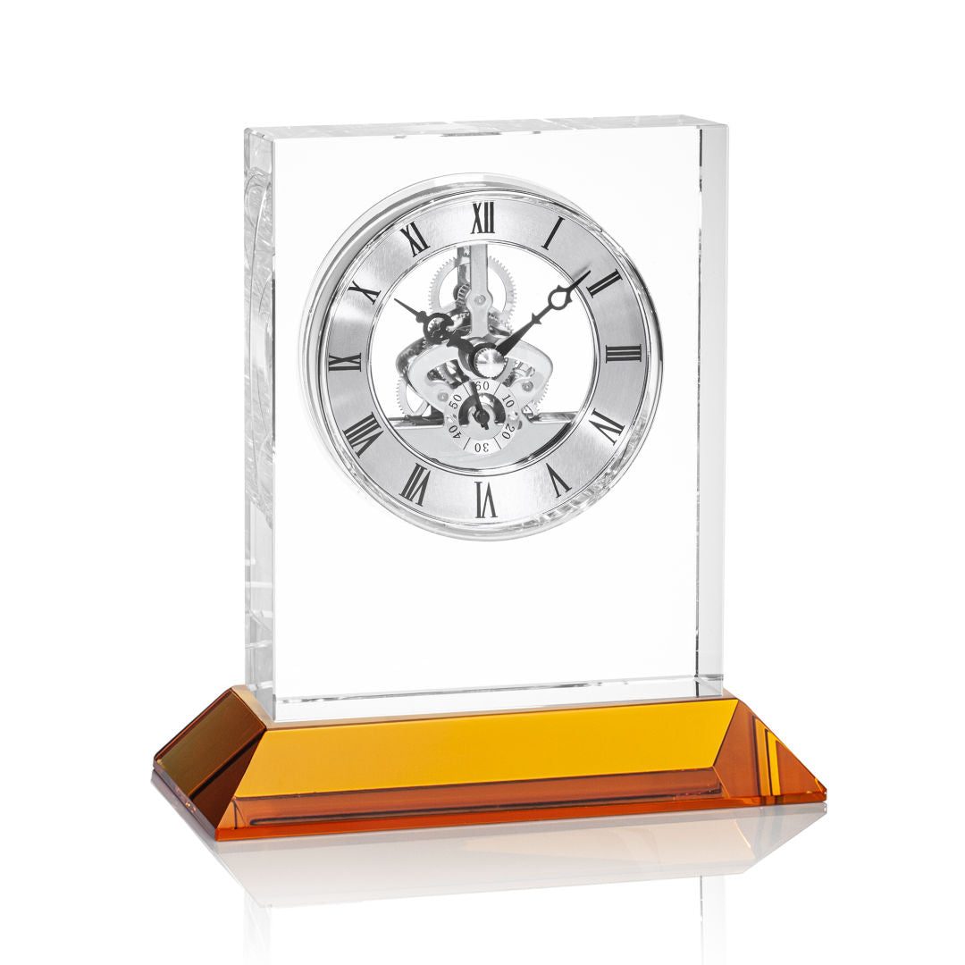 Ashland Clock on Base - Silver Dial