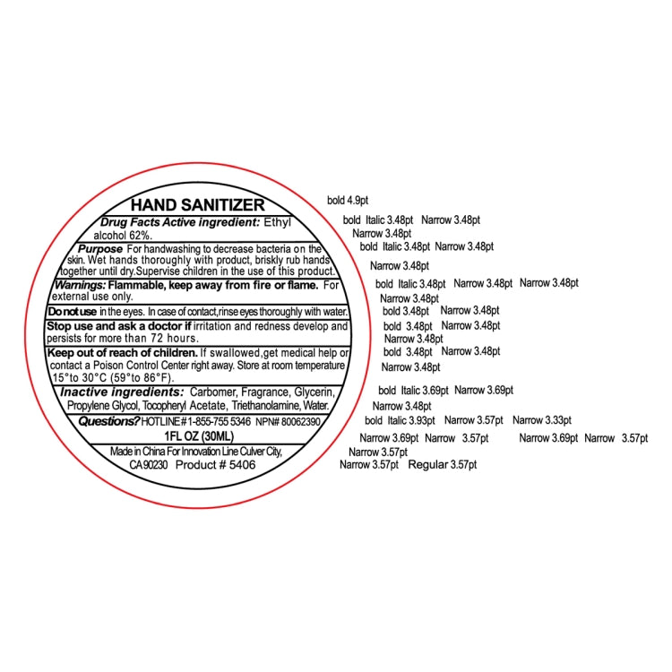 “CirPal” 1 oz Compact Hand Sanitizer Antibacterial Gel in Round Flip-Top Squeeze Bottle