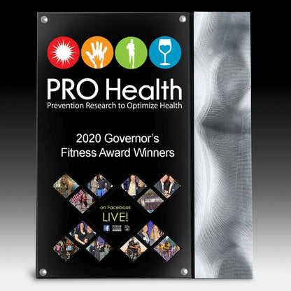 Striped Metal Plaque - 4 Color Process - (8" x 10" x 1/2")