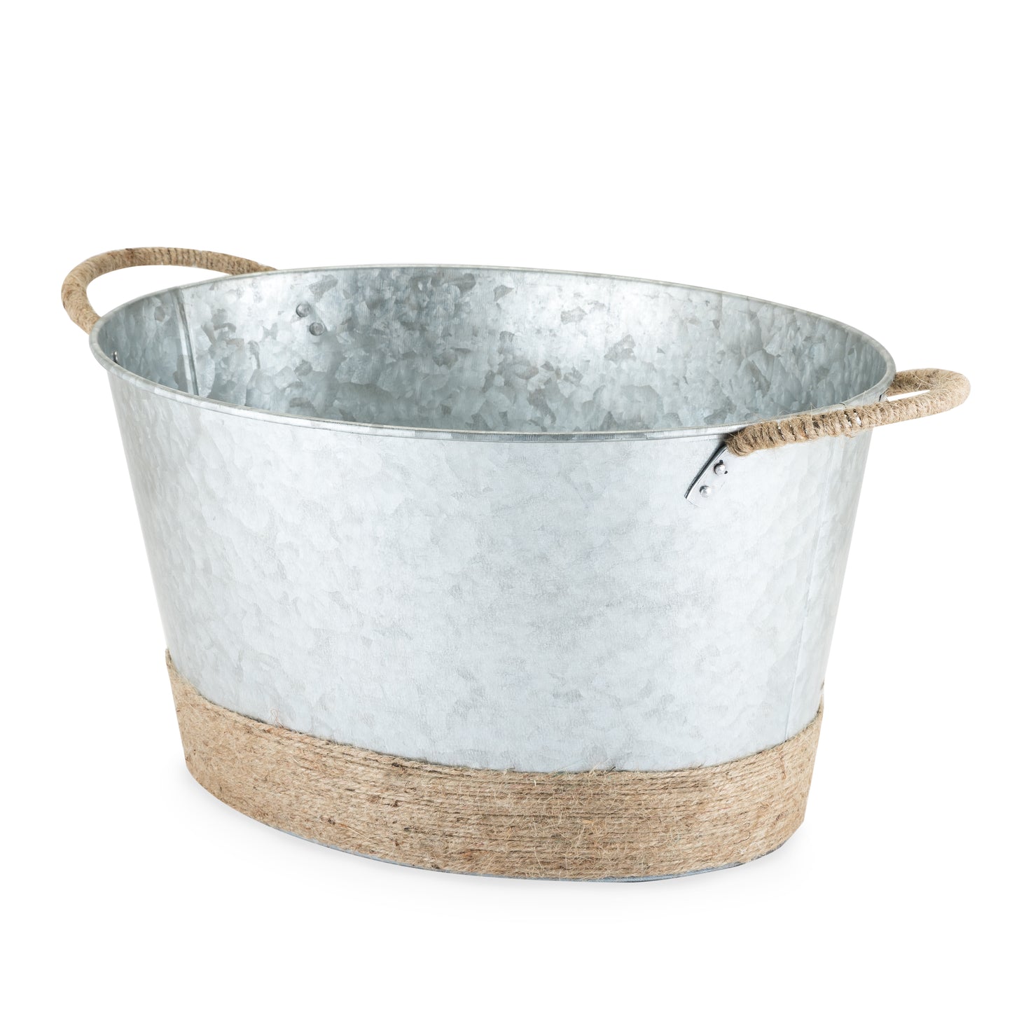 Twine Living® Jute Wrapped Galvanized Ice Tub